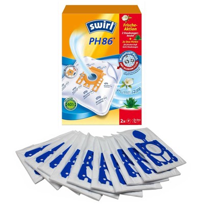 12 Staubsaugerbeutel 2x Swirl PH86 passend für AEG VX9-2-ÖKO Serie X Performance