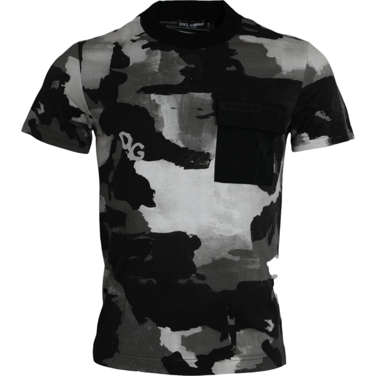 Pre-owned Dolce & Gabbana Tshirt Multicolor Camouflage Cotton Crewneck It44/us34/xs 830usd