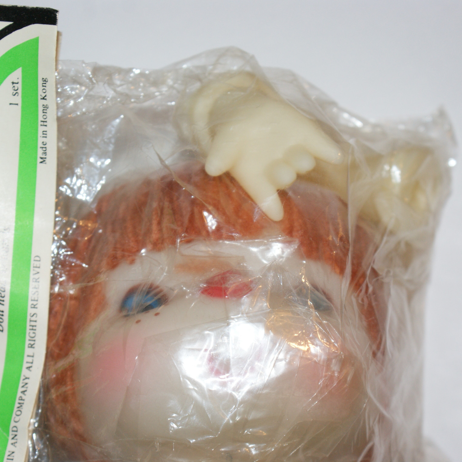 Light Brown Yarn Hair Doll Head and Hands Vintage #50018 Darice Craft 4