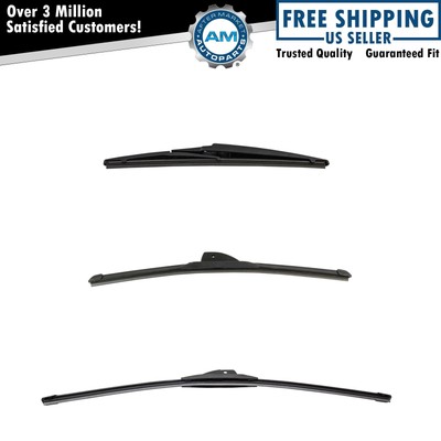 Trico Tech & Exact Fit Windshield Wiper Blade Front & Rear 3pc Set