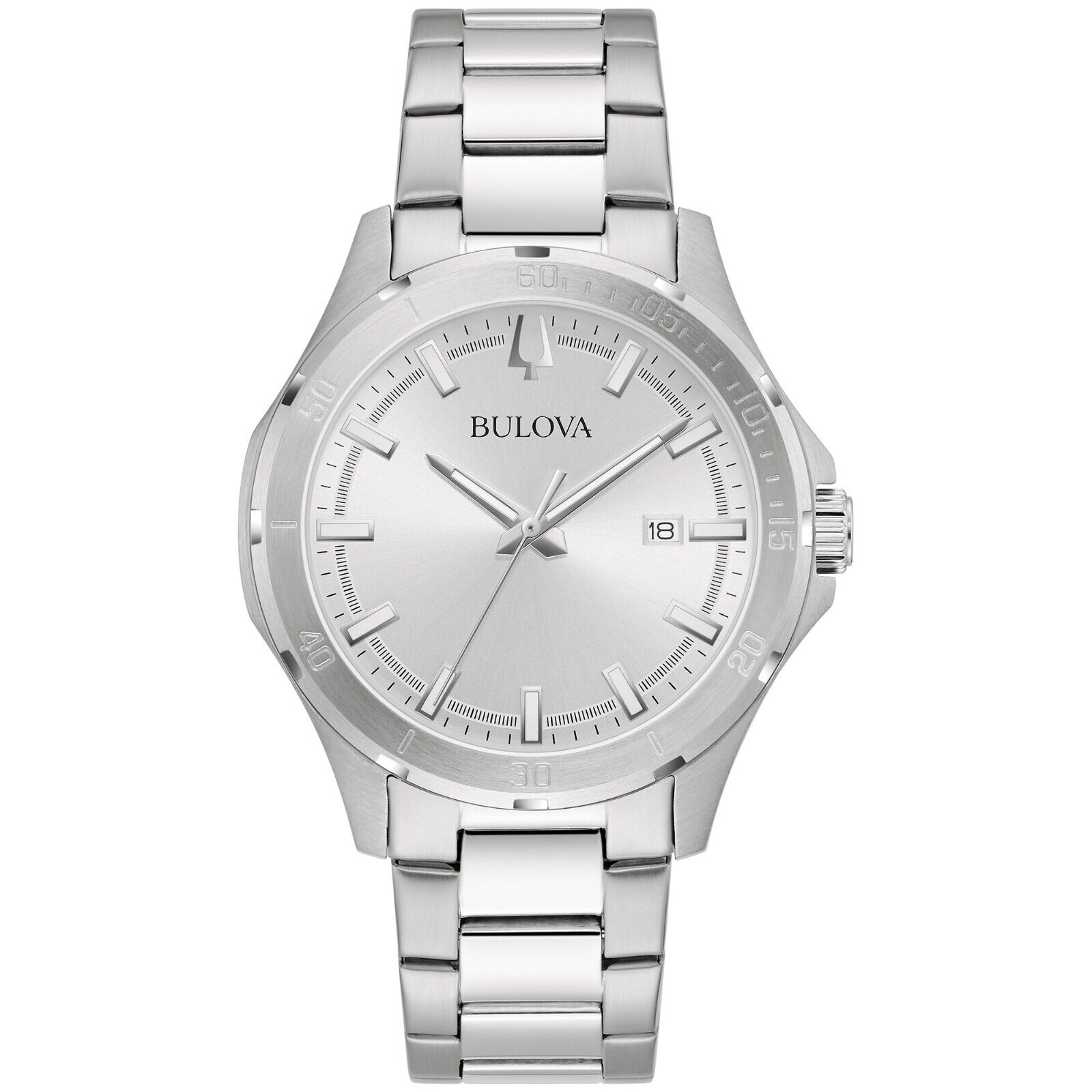 Bulova Men's Quartz Silver-Tone Date Indicator Watch 40MM Bulova Men's Quartz Silver-Tone Date Indicator Watch 40MM