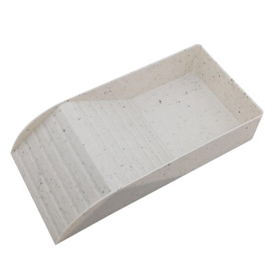 Tortoise Turtle Feeding Dish with Ramp, Basking Platform Leaf Reptile Food Dish