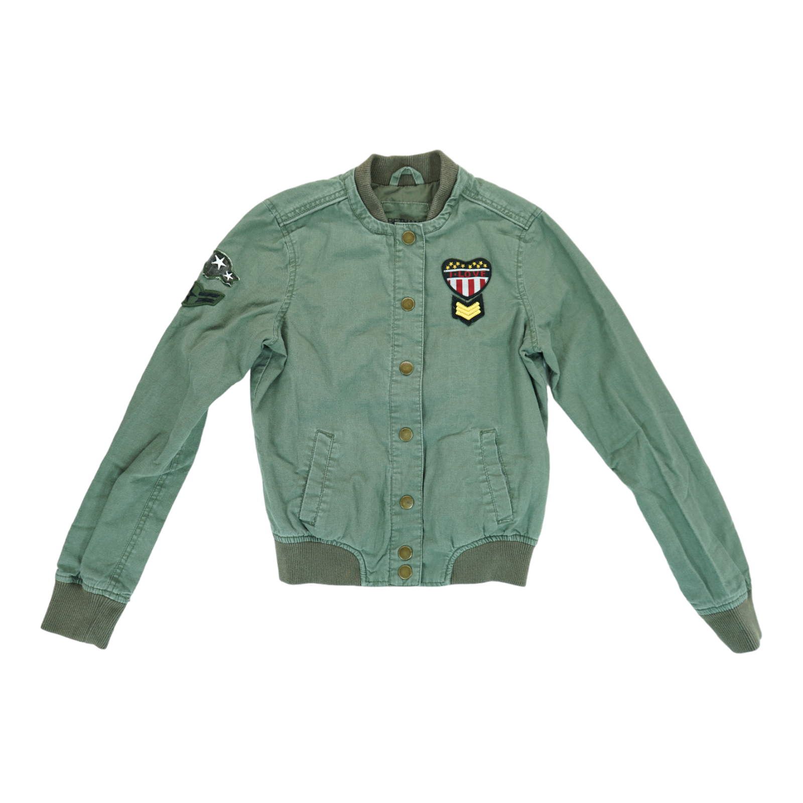 BETHANY MOTA Girl's Green Military Bomber Jacket Size XS | eBay