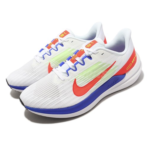 

Nike Air Winflo 9 Белый Красный Синий Мужчины Бег Спортивная обувь Кроссовки DX3355-100, Air Winflo 9