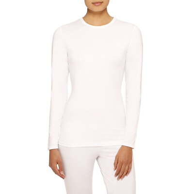 ClimateRight By Cuddl Duds Top Women's XL White Stretch Microfiber Base Layer