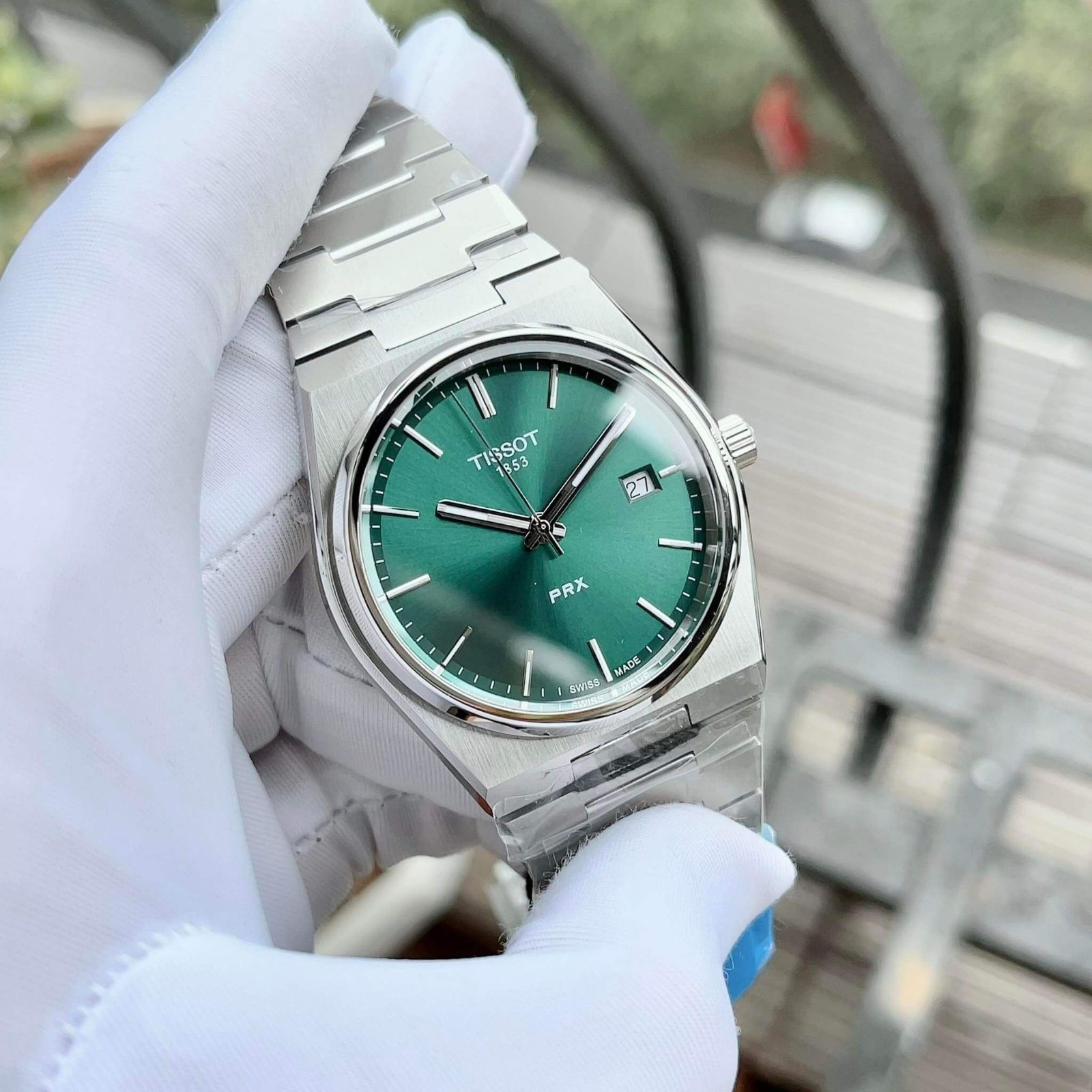 TISSOT 腕時計 シルバー 楽天市場】TISSOT ティソ PRXクォーツ シルバー文字盤 メンズ
