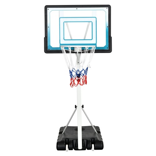 Adjusted Height 4.4-5. 7 ft Basketball Hoop Portable Outdoor Blue Metal w/Wheels