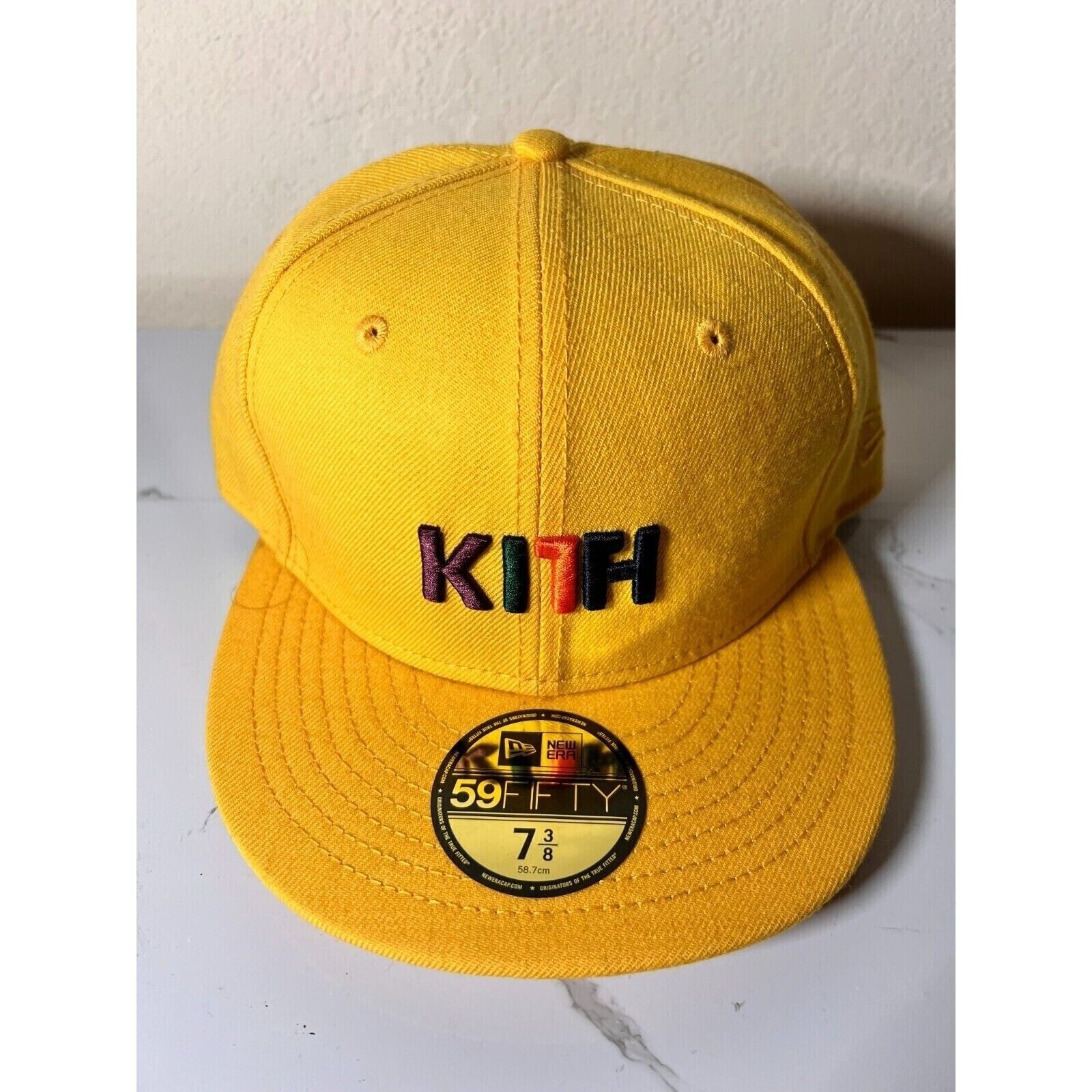 KITH✖️new era Kith x New Era K Logo Fitted Hat Suede Light Blue / Grey UV
