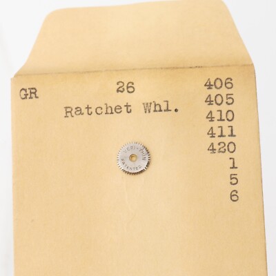 NOS Gruen Cal 405, 406, 410 Ratchet Wheel Watch Part (1) New Old Stock (C14D21)