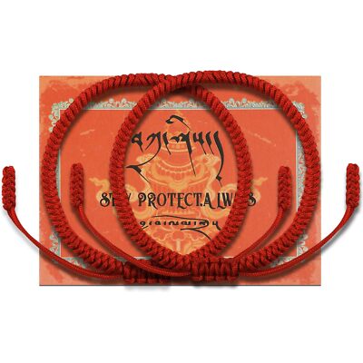 2 Pcs Authentic Blessed Tibetan Handmade Red String Bracelet Lucky Dorje Knot...