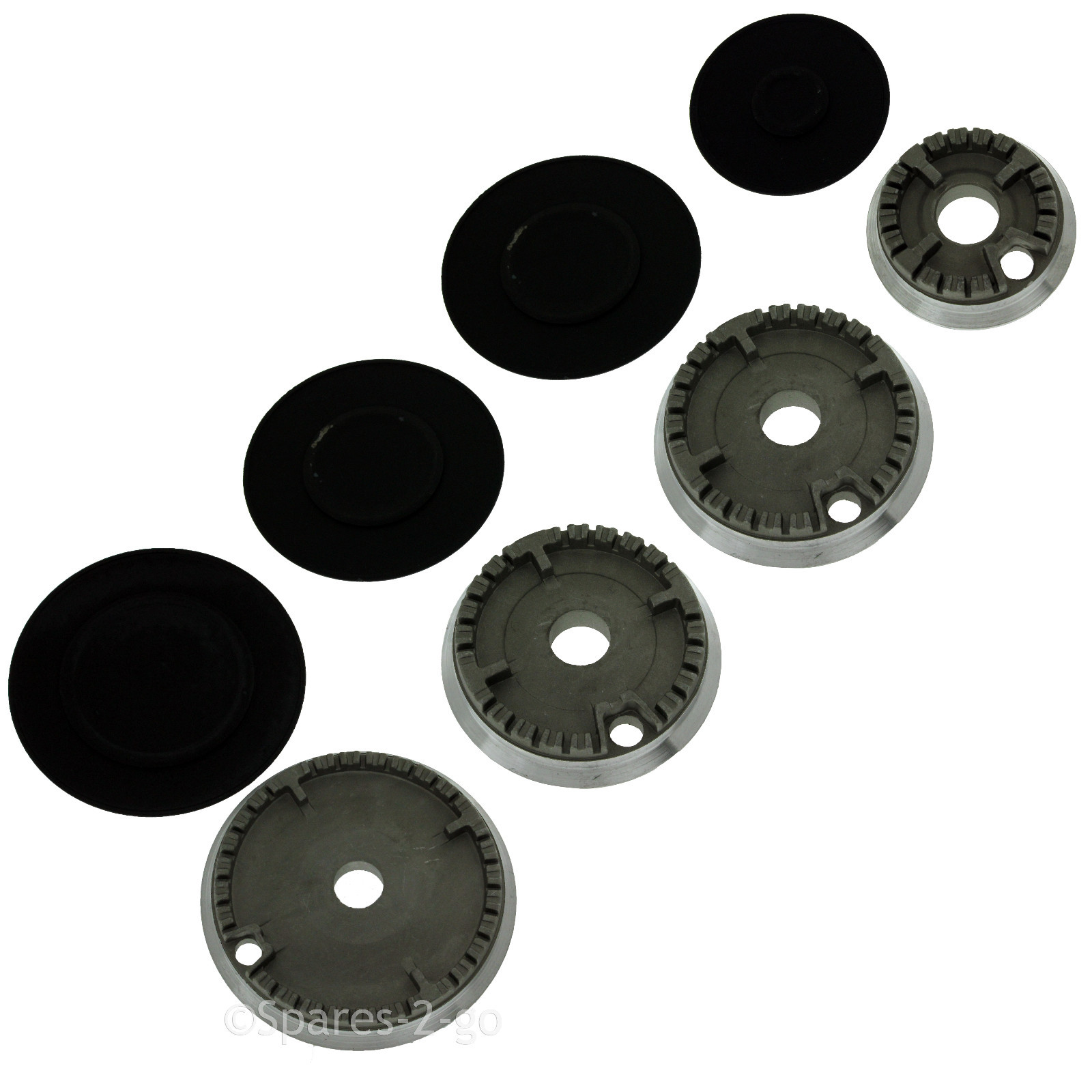 MIELE Oven Cooker Gas Hob Burner Flame Cap & Crown Kit Small Medium