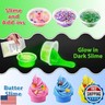 12 Cups DIY Slime Kit, Slime Making Kit for Girls, Crystal Clear, Glow in The Dark Slime with Add-ins, Foam Balls, Charms, Party Favors Gift Toys for Kids 3-12