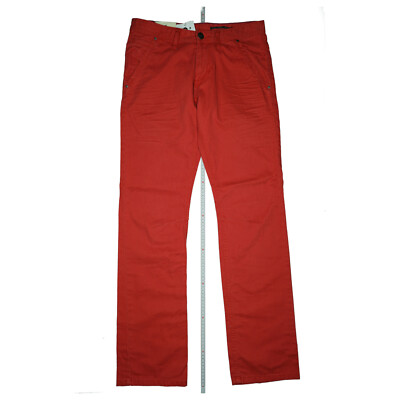 TOM TAILOR Marvin Men's Slim Regular Leg Jeans Trousers 30/34 W30 L34 Light Red
