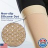 beister 15-20 mmHg Open Toe Medical Compression Stockings for Women Men, Thigh High Graduated Compression Socks with Dot Silicone Band, Support Circulation Pressure Stockings for Varicose Veins, Edema