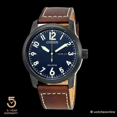 Citizen Chandler Eco-Drive Dark Blue Dial Brown Leather  Men's Watch BM8478-01L