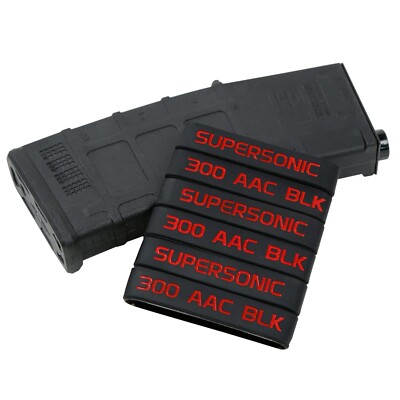 Aolamegs 300 Acc BLK Supersonic Magazine Marking Bands 6 Pack Black-Red