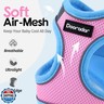 Dooradar Cat Harness and Leash Set, Escape Proof Lightweight Kitten Harness, Soft Breathable Reflective Vest for Outdoor Walking Traveling, Adjustable for Large Cats, Pink and Blue, L
