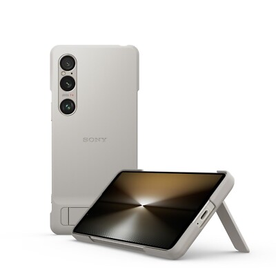 Genuine Style Cover Case with Stand For SONY Xperia 1VI -XQZ-CBEC  -GRAY