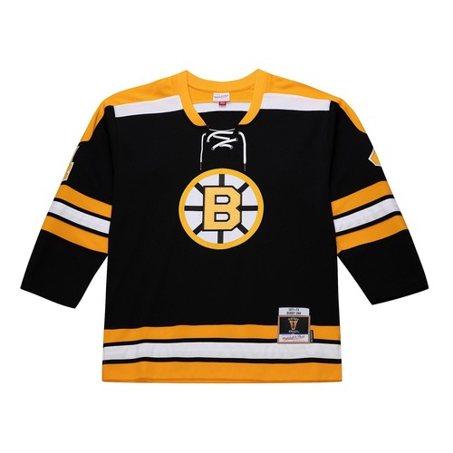 Мужская ТЕМНАЯ МАЙКА Mitchell & Ness NHL BLUE LINE 2.0 БРЮИНЗ 1971 БОББИ ОРР