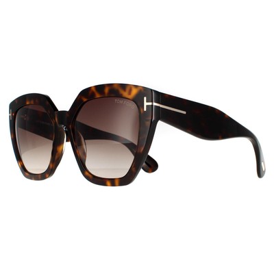 Pre-owned Tom Ford Sunglasses Ft0939 Phoebe 52k Dark Havana Gradient Roviex Brown