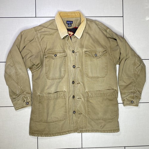 VTG Rare Patagonia Aztec Blanket Lined Canvas Outdoor Chore Barn Coat Jacket