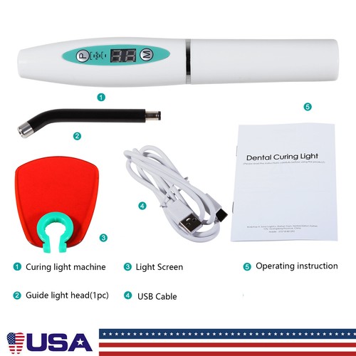 Dental LED Curing Light Lamp Wireless Cordless Resin Cure Lamp 5W 2000MW FDA