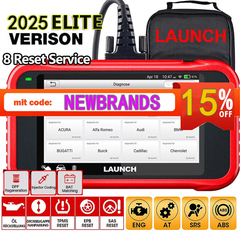 2025 Launch Crp129e Profi Kfz DiagnosegerÃ¤T Auto Obd2 Scanner Tpms Epb Sas Abs