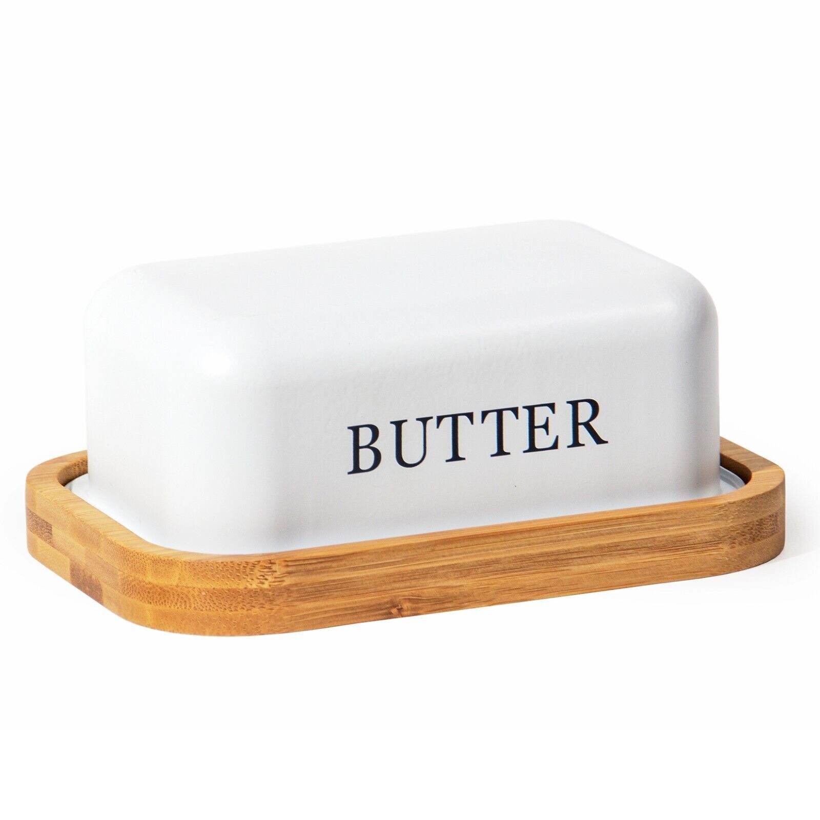 TEATALK Butterdose Aus Keramik Mit Deckel – Blumen-Design, Spülmaschinenfest | Für 1 Butterstäbchen, 19x9,5 Cm