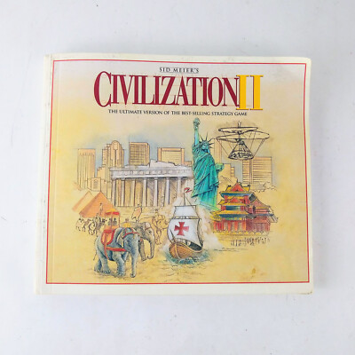 MANUAL ONLY for Sid Meier Civilization II Big Box Macintosh Mac Game Replacement