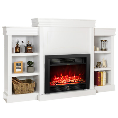 Media W/ 28.5" 750w/1500w Electric Fireplace White