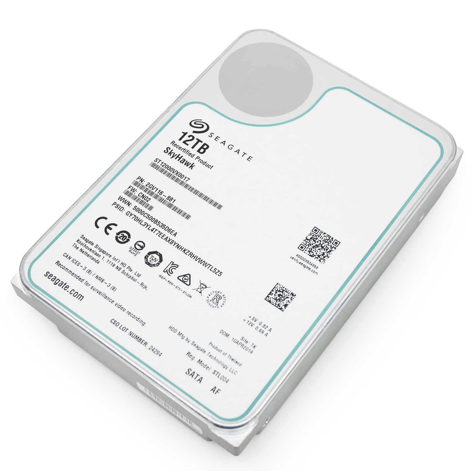 [新品] Seagate SkyHawk 12TB SATA HDD Amazon.com: Seagate Skyhawk AI 12tb HDD 3.5 Inch SATA 6Gb/s