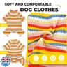 BAEJMJK Striped Dog Pajamas Stretchy Cute Four-Legged Boy Girl Dog Clothes with Sleeves Comfortable Dogs Jumpsuit Colorful Pet Puppy Outfits Apparel for Small Medium Dogs Cats(Yellow,Small)