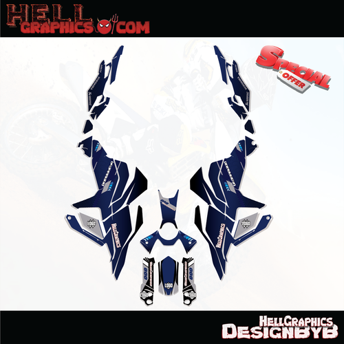 For SUZUKI V STROM 800 2023 2024 2025 GRAPHICS KIT DECALS STICKERS RT Blue 