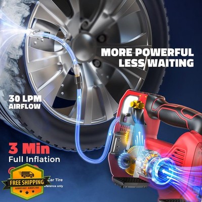 LIVOWALNY Horizontal Milwaukee 18V Cordless Tire Inflator Air Pump