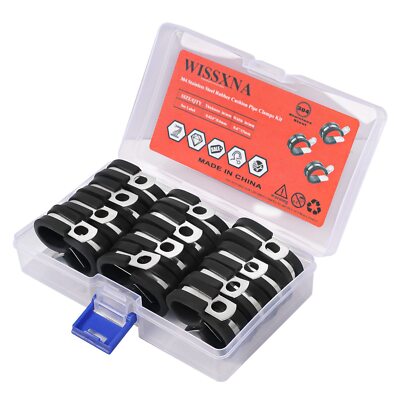1/2'' Wire Cable Clamps Set-Stainless Steel 304 Cushioned Loom Cable Rubber