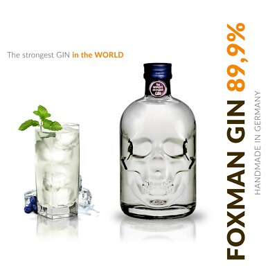 FOXMAN - Ultimate Dry Gin - mit sagenhaften 89,9% - Der stärkste GIN der Welt