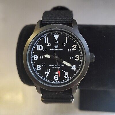 Smith & Wesson Men's Watch Black Analog Water Resistant 3ATM/30M Japan Movement