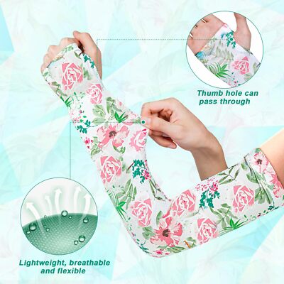 Farmers Defense Gardening Sleeves for Women 4 Pairs Sun Protection Arm