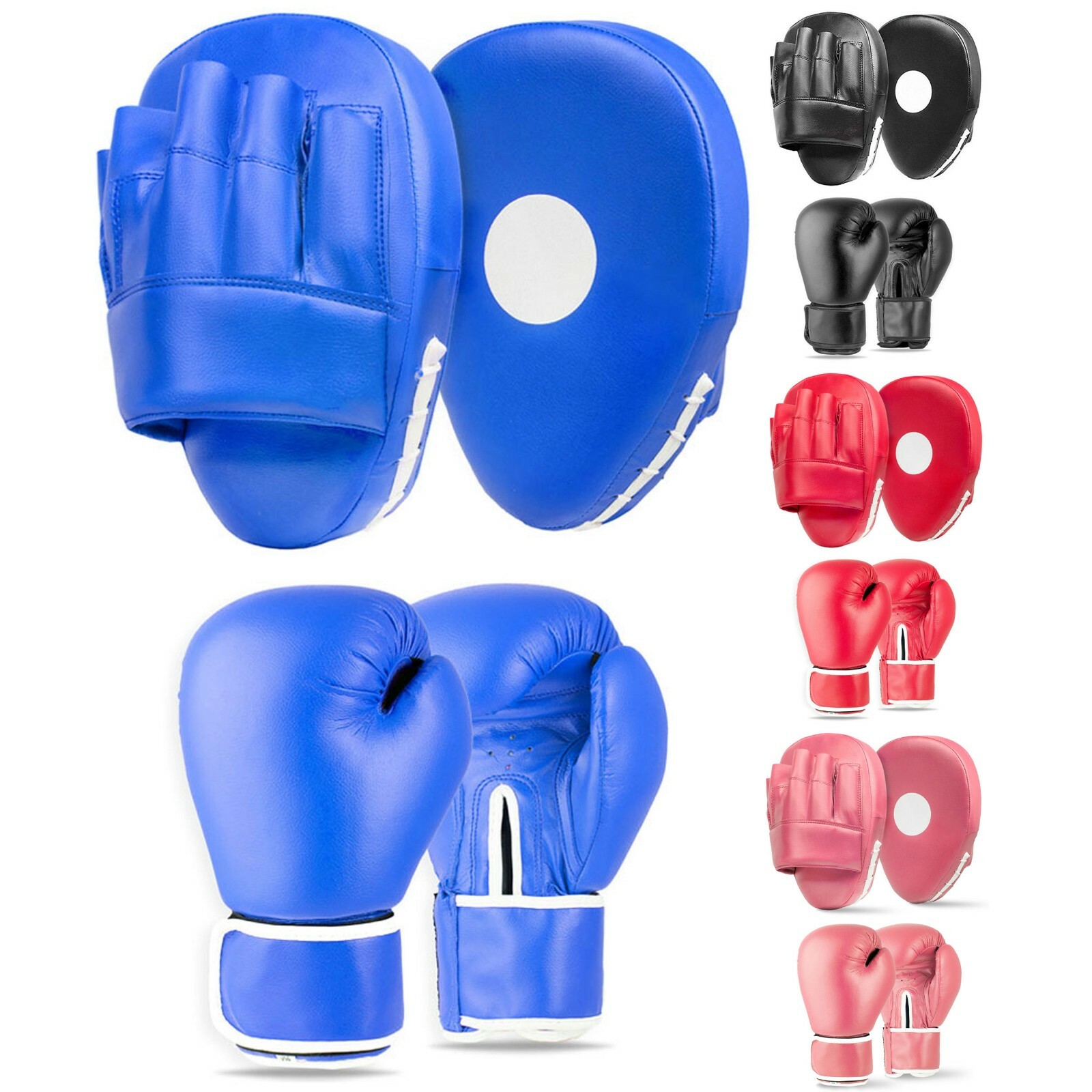 Boys Boxing Gloves and Pads Set of Sparring Punching Mma Focus Hook