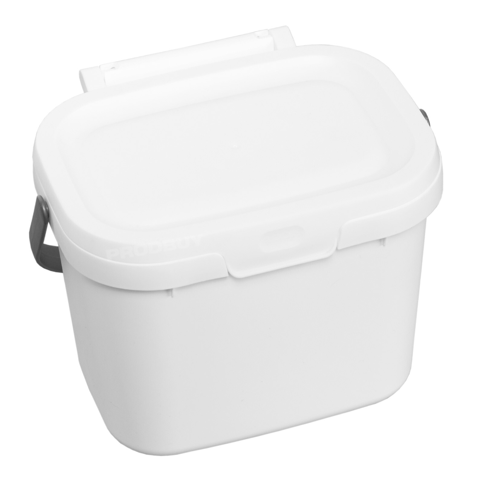 4 Litre White Plastic Kitchen Compost Caddy Recycling Bin ...