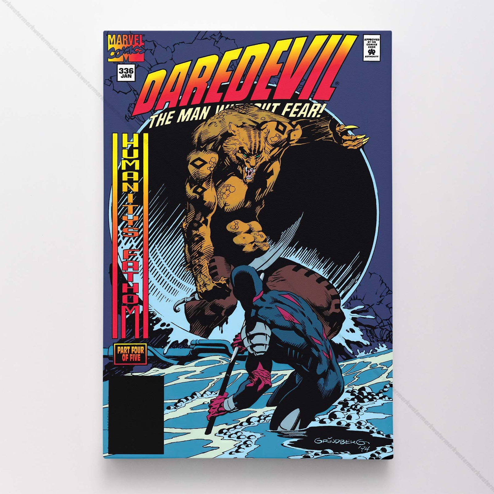 Daredevil Poster Canvas Vol 1 #336 Comic Book Art Print