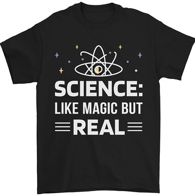 Science Like Magic But Real Funny Nerd Geek Mens T-Shirt 100% Cotton