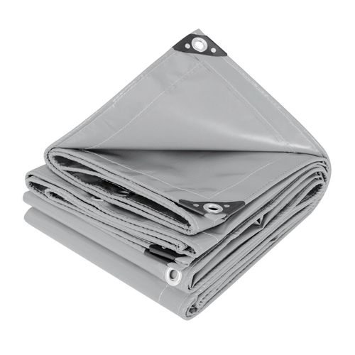 20 Mil Heavy Duty Tarp PVC Premium Vinyl Coated Tarpaulin Tent Shade w/ Grommets
