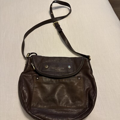 Marc by Marc Jacobs Womens Brown Adjustable Strap Crossbody Bag