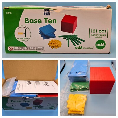 Educational Math Base Ten Set 121 pcs Early Math for Kids EDX 10510