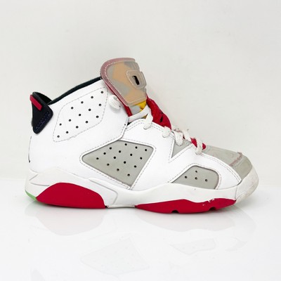 Nike Boys Air Jordan 6 384666-062 Белая повседневная обувь Кроссовки Размер 13C