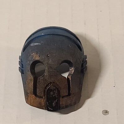 Bionicle Custom Kanohi Karzahni Matoran Mask Rust & Dark Blue