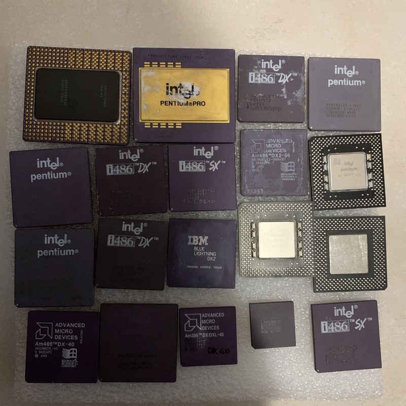 19x Microprocesseur Intel 486 Ou Pentium