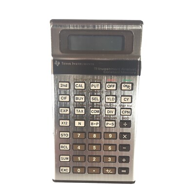 Texas Instruments Vintage Slimline Investment Analyst Calculator.