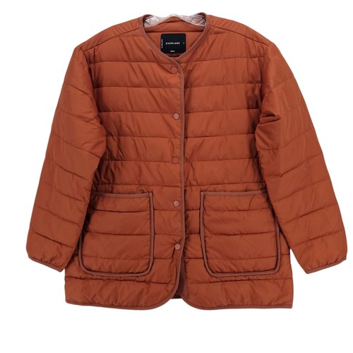 EVERLANE Renew Channeled Liner Jacket Brown Rust Insulated Quilted SMALL